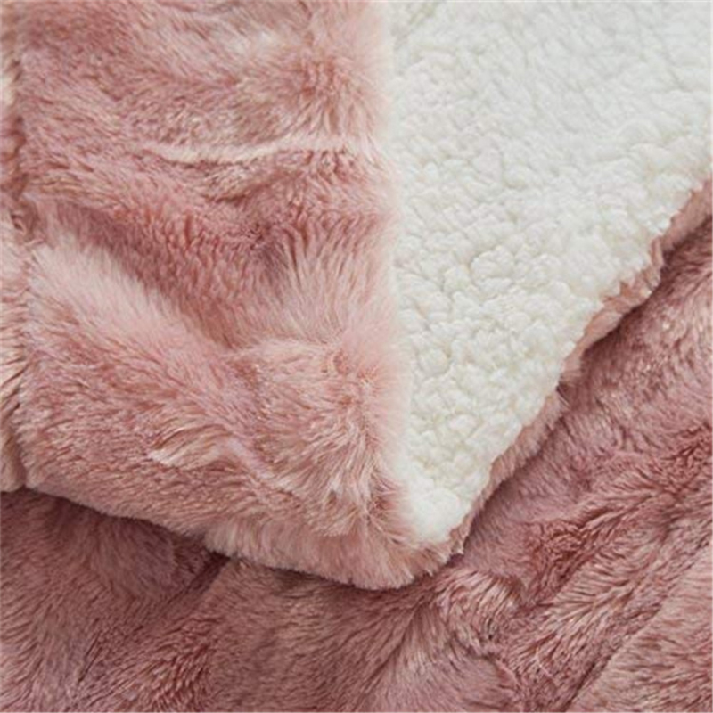 Fux Fur Ombre Throw Blanket