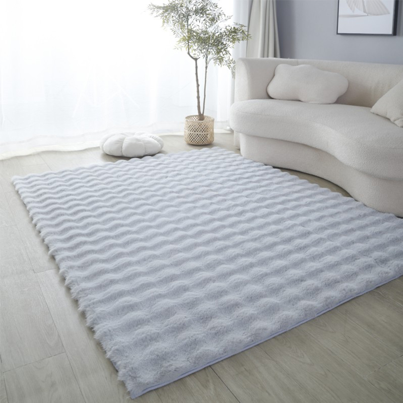 bubble faux fur rug