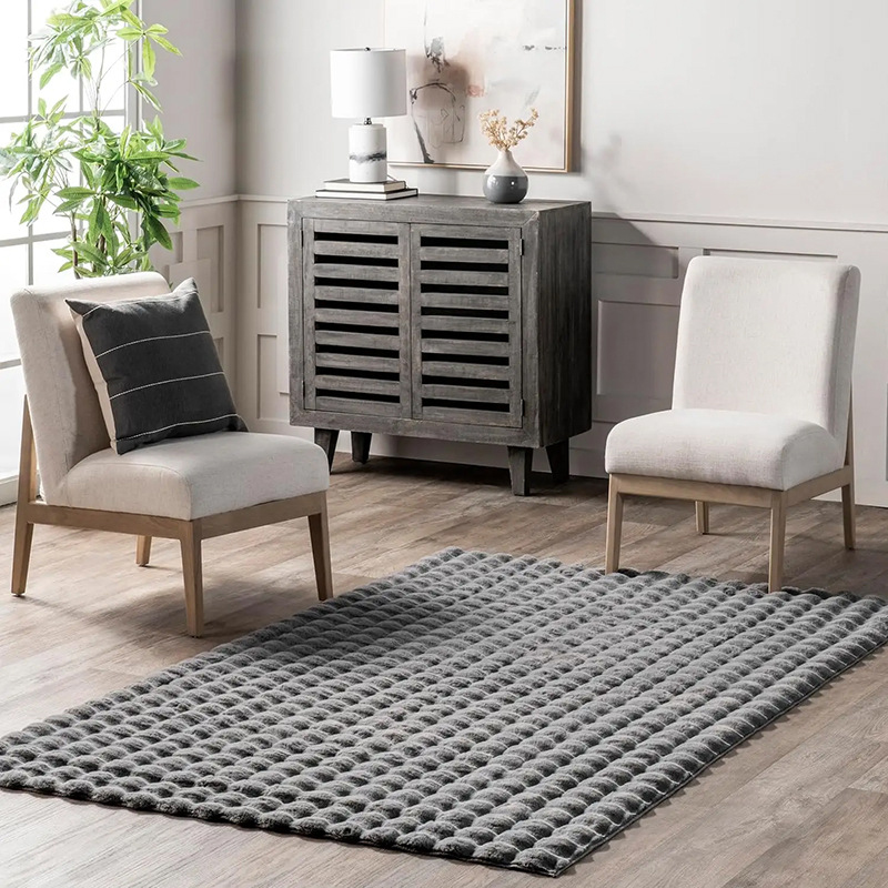 bubble faux fur rug