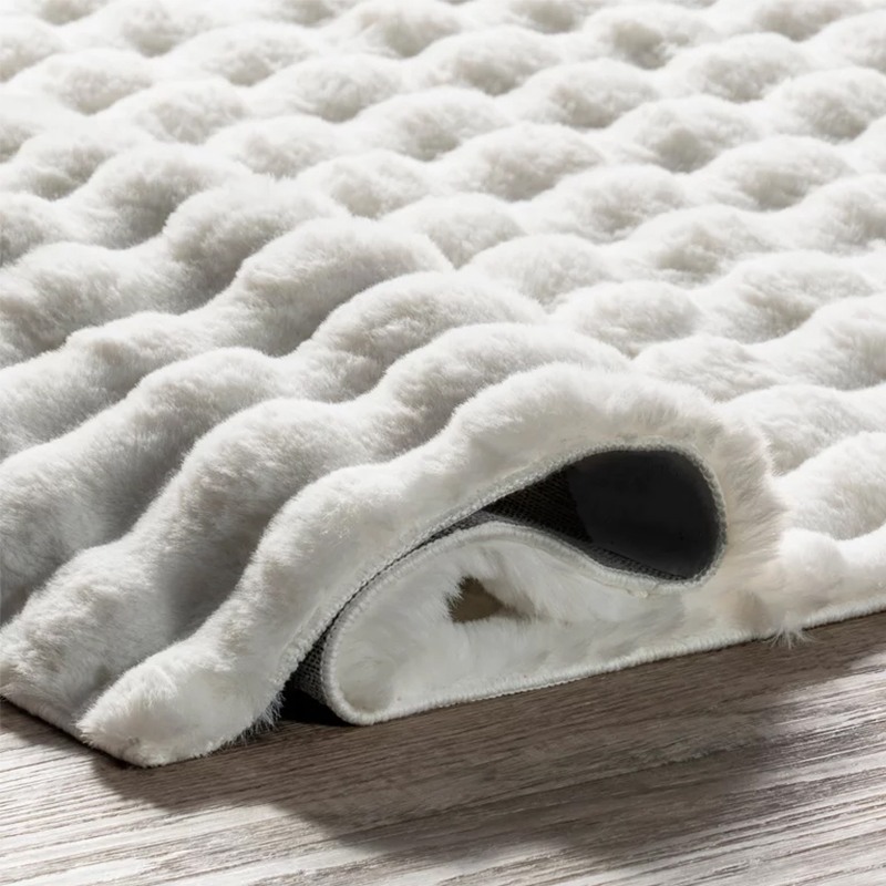 bubble faux fur rug