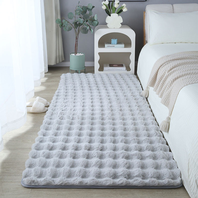 bubble faux fur rug
