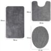 3pcs polyester shaggy bathroom rug set (MR301) - Image 2