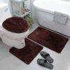 3pcs polyester shaggy bathroom rug set (MR301) - Image 7