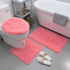 3pcs polyester shaggy bathroom rug set (MR301) - Image 11