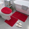 3pcs polyester shaggy bathroom rug set (MR301) - Image 9