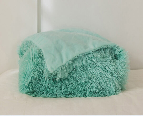 Long hair PV velvet plush faux fur blanket (MT12) - Image 3