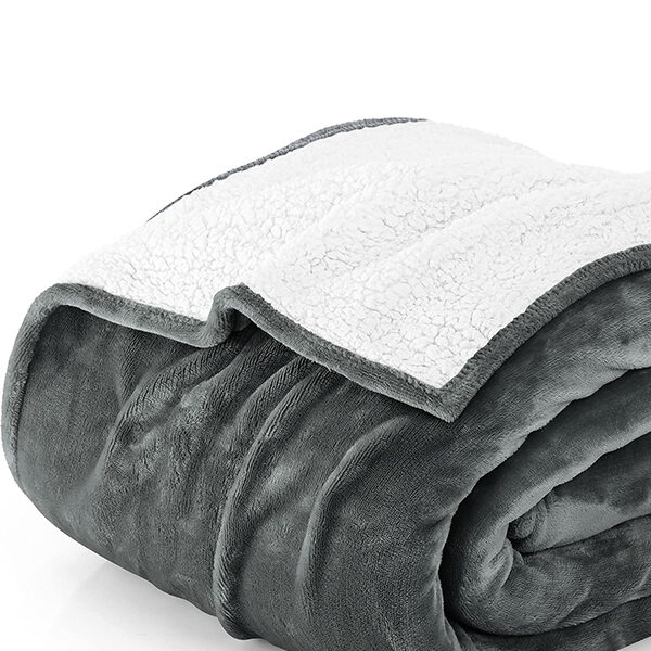 Reversible Sherpa Fleece Blanket 