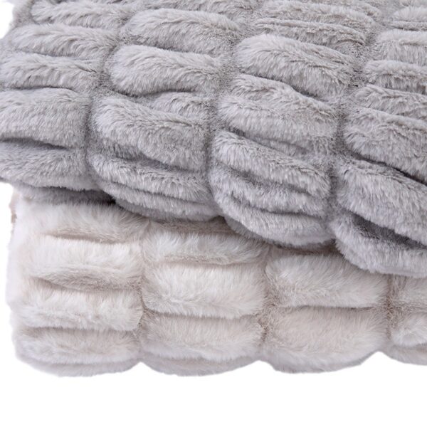 Ruched Faux Fur Blanket - Image 3