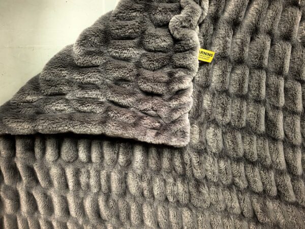 ruched faux fur blanket