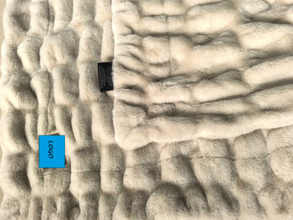 ruched faux fur blanket