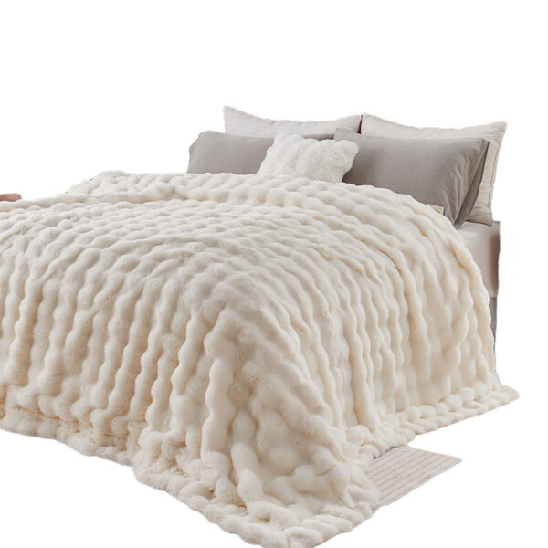 Faux Rabbit Fur Comforter Set - Image 3