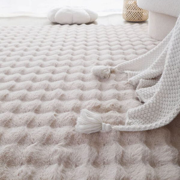 bubble faux fur rug