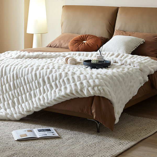 Faux Rabbit Fur Comforter Set - Image 2