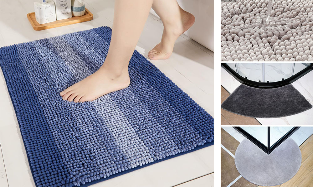 Chenille bath mat
