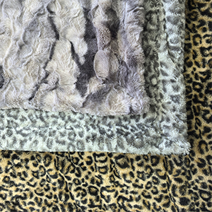 PV fleece faux fur blanket