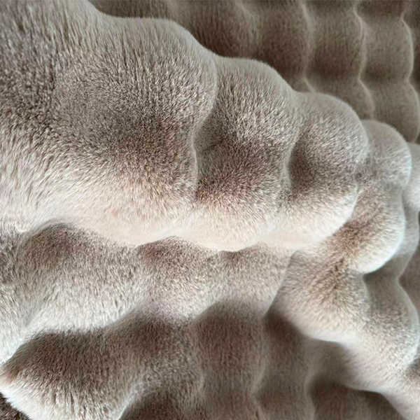 bubble faux rabbit fur blanket