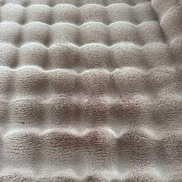 faux rabbit fur bubble blanket