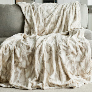 PV fleece faux fur blanket