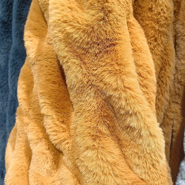ruched faux fur blanket