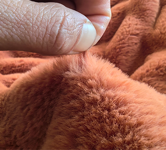 No shedding faux fur blanket