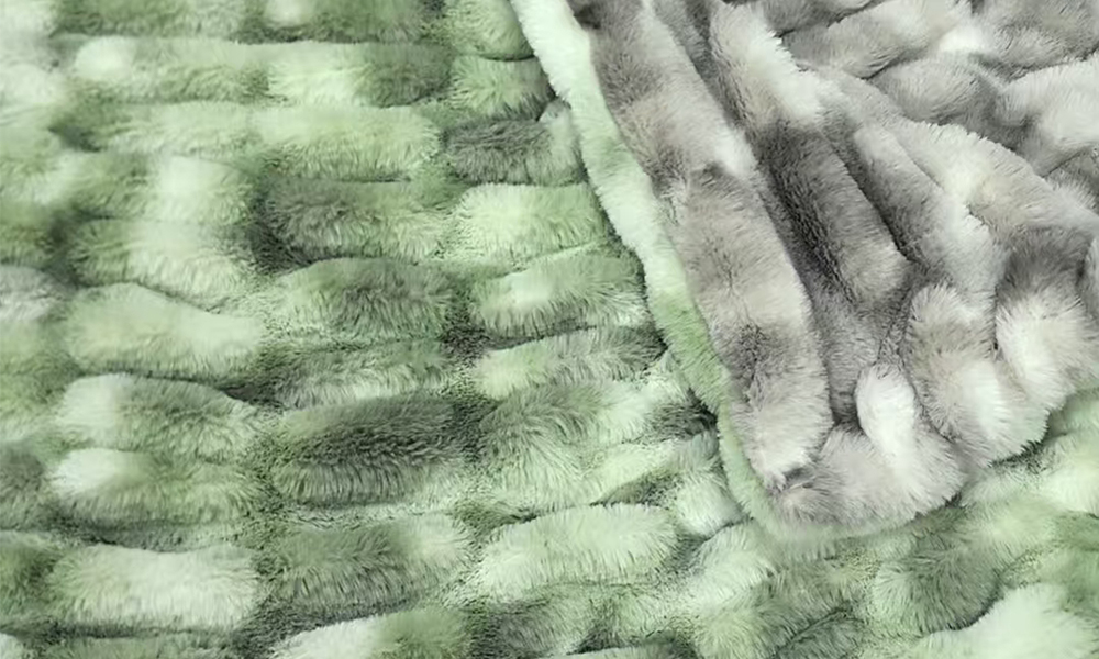 Tie-Dye faux fur blanket Ecozymat