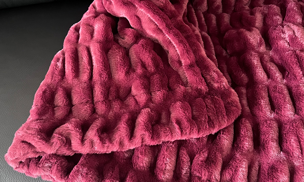 double sided ruched faux fur blanket manufacturer