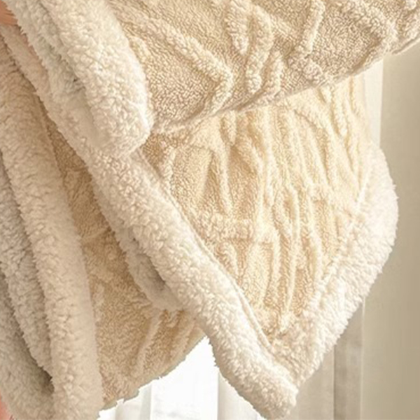 Jacquard sherpa blanket