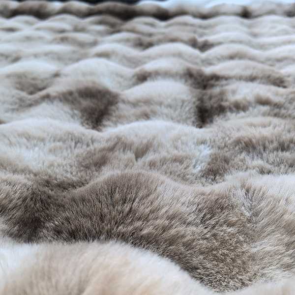 soft bubble faux fur blanket