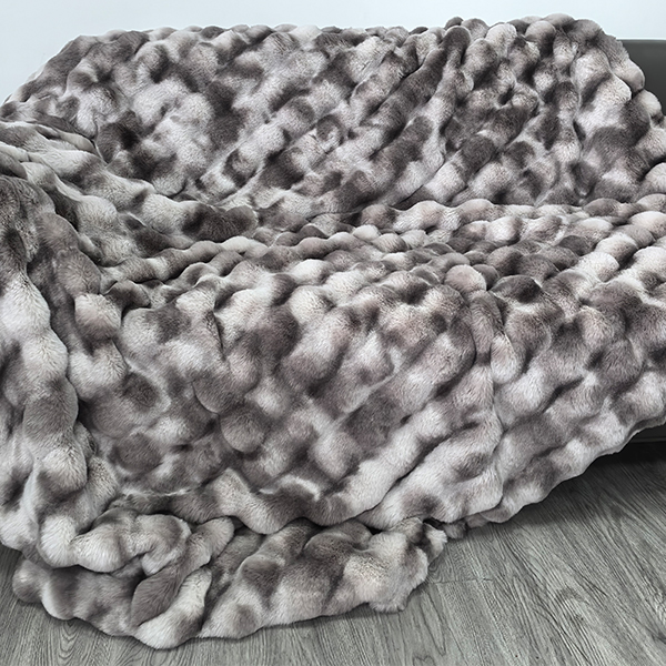 ecozymat bubble faux fur blanket