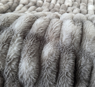 soft silky ruched faux fur blanket