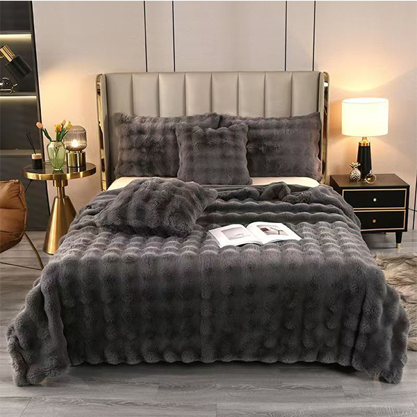 faux fur comforter set supplier