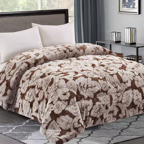 Ecozymat faux fur comforter set