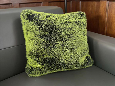 plain faux fur pillowcase ecozymat