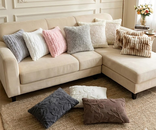 faux fur cushion Ecozymat