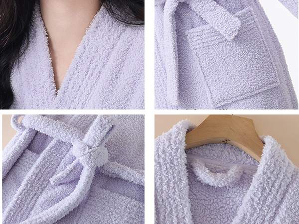 Ecozymat feather yarn robe
