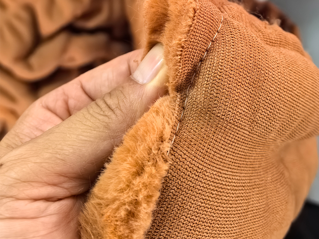 stitches run too close to the raw edge